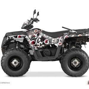 Kit Déco Quad Freegun Eyed Polaris 570 Sportsman Forest Gris Rouge () 2014-2017