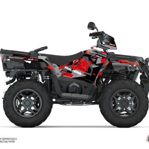 Kit Déco Quad Elka Polaris 570 Sportsman Forest Gris Rouge () 2014-2017
