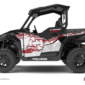 Kit Déco SSV Action Polaris GENERAL 1000 Rouge Blanc () 2022-2023