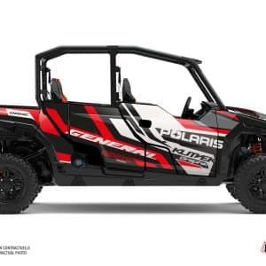 Kit Déco SSV Root Polaris GENERAL 1000 4 portes Rouge Noir () 2022-2023