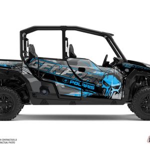 Kit Déco SSV Evil Polaris GENERAL 1000 4 portes Gris Bleu () 2022-2023