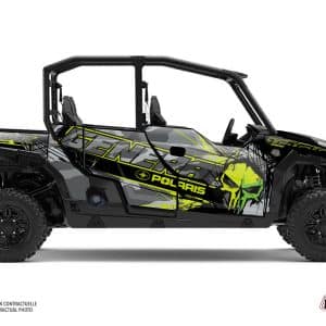 Kit Déco SSV Evil Polaris GENERAL 1000 4 portes Gris Vert () 2022-2023