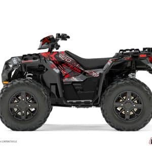 Kit Déco Quad Evil Polaris 1000 Sportsman XP Forest Gris Rouge () 2022-2023