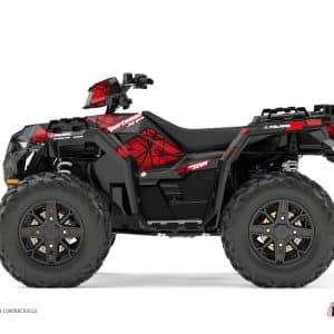 Kit Déco Quad Spin Polaris 850 Sportsman Forest Noir Rouge () 2013-2016