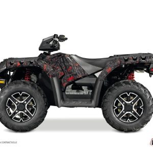 Kit Déco Quad Camo Polaris 850 Sportsman Forest Noir Rouge () 2017-2020