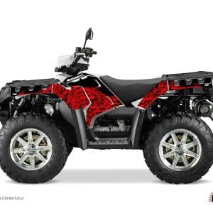 Kit Déco Quad Predator Polaris 850 Sportsman Forest Rouge Noir () 2021-2023