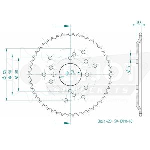 Couronne Acier 48 Dents - Pas 420 1996-1997