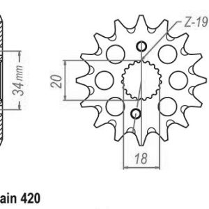 Pignon Ultralight 15 Dents - Pas 420 - Similaire JTF1310SC 2007-2026