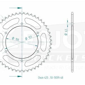 Couronne Acier 48 Dents - Pas 420 - Similaire JTR1133