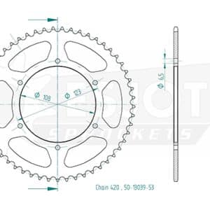 Couronne Acier 52 Dents - Pas 420 - Similaire JTR1133 2002-2020