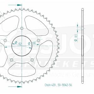 Couronne Acier 56 Dents - Pas 420 2005-2013