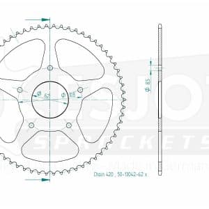 Couronne Acier 62 Dents - Pas 420 2005-2013