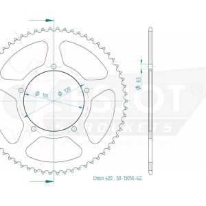 Couronne Acier 62 Dents - Pas 420 2019-2020