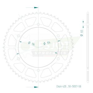 Couronne Acier 58 Dents - Pas 420 2021-2026