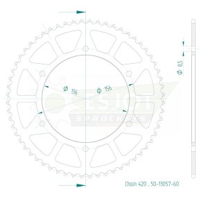Couronne Acier 60 Dents - Pas 420