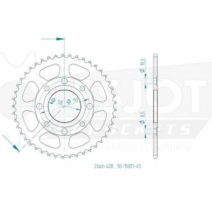 Couronne Acier 45 Dents - Pas 428 - Similaire JTR269 1996-2019