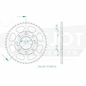 Couronne Acier 46 Dents - Pas 428 - Similaire JTR269 1996-2023
