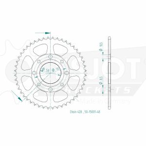 Couronne Acier 48 Dents - Pas 428 - Similaire JTR269