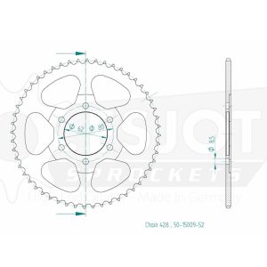 Couronne Acier 52 Dents - Pas 428 - Similaire JTR842 1985-1999
