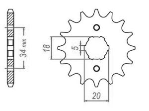 Pignon 16 Dents - Pas 428 - Similaire JTF264 1988-2002