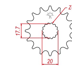 Pignon Ultralight 14 Dents - Pas 428 - Similaire JTF558 2002-2026