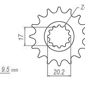 Pignon Ultralight 14 Dents - Pas 428 - Similaire JTF1907 2003-2017