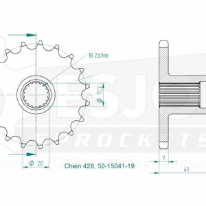 Pignon 19 Dents - Pas 428 2001-2012