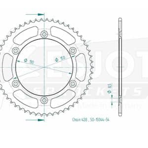 Couronne Acier 54 Dents - Pas 428 - Similaire JTR1249