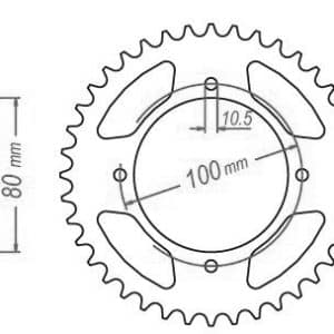 Couronne Acier 45 Dents - Pas 428 - Similaire JTR1794 1998-2011