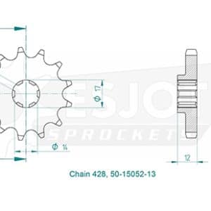 Pignon 13 Dents - Pas 428 2011-2013