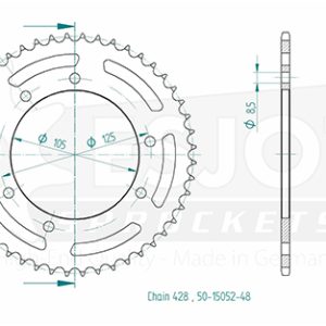Couronne Acier 48 Dents - Pas 428 - Similaire JTR1134 2005-2023