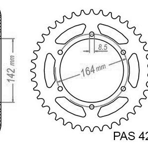 Couronne Acier 52 Dents - Pas 428 - Similaire JTR1067 2004-2012