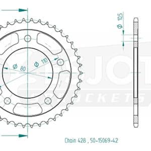 Couronne Acier 42 Dents - Pas 428 2006-2013