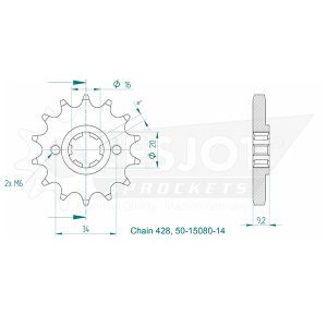 Pignon 14 Dents - Pas 428 2015-2023