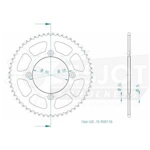 Couronne Acier 56 Dents - Pas 428 - Similaire JTR1140 2011-2020