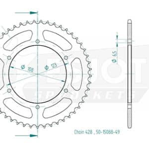 Couronne Acier 49 Dents - Pas 428 2009-2013