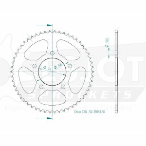 Couronne Acier 54 Dents - Pas 428 2017-2021