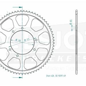 Couronne Acier 69 Dents - Pas 428 - Similaire JTR1135 2018-2023