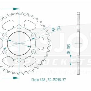 Couronne Acier 37 Dents - Pas 428 - Similaire JTR1010 2017-2023