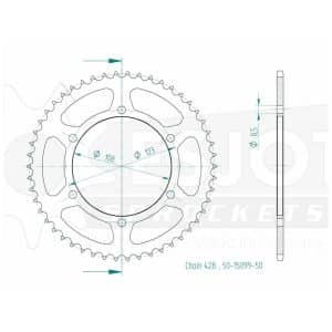 Couronne Acier 50 dents - Pas 428