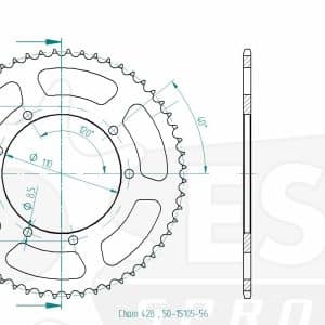 Couronne Acier 56 Dents - Pas 428 2003-2022