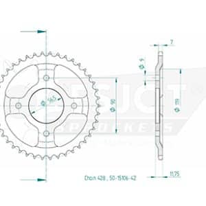 Couronne Acier 42 Dents - Pas 428 2016-2021
