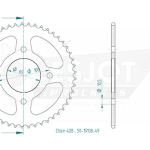 Couronne Acier 49 Dents - Pas 428 2019-2021
