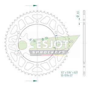 Couronne Acier 57 Dents - Pas 428 2021