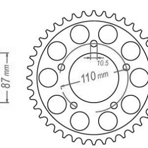 Couronne Acier 48 Dents - Pas 525 - Similaire JTR807 2007-2016
