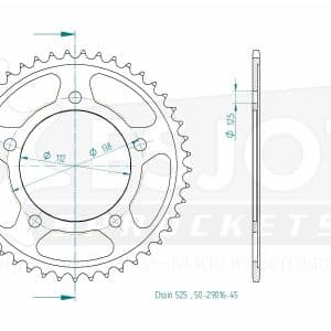 Couronne Acier 45 Dents - Pas 525 - Similaire JTR1304 2024-2026