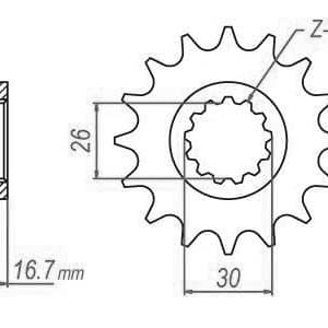 Pignon Ultralight 14 Dents - Pas 525 - Similaire JTF1370