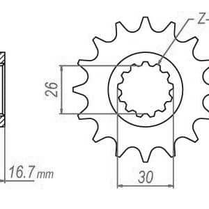Pignon Ultralight 15 Dents - Pas 525 - Similaire JTF1370 2014-2026