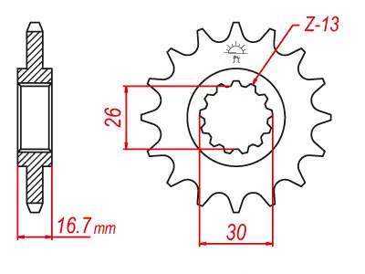 Pignon Ultralight 15 Dents - Pas 525 - Similaire JTF1370 2014-2026 – Image 3