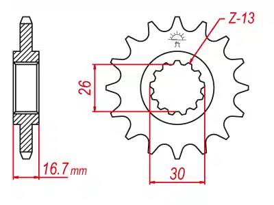 Pignon Ultralight 15 Dents - Pas 525 - Similaire JTF1370 2014-2026 – Image 2